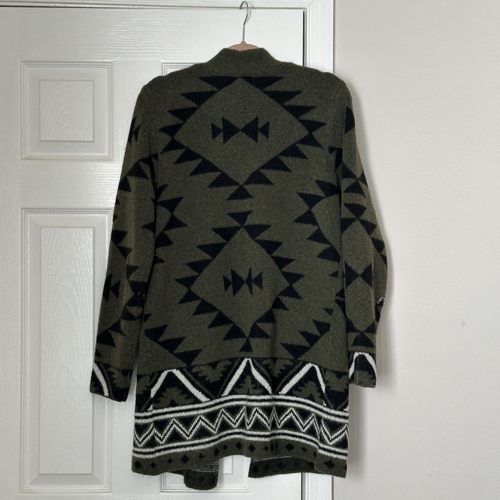 Frye Aztec Patterned Geometric Open Front Cardiga… - image 4